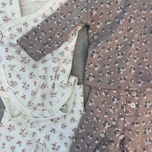 Quincy Mae Floral baby Matching Sets